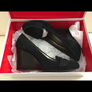 COACH Black Nela kidsuede wedges ✨